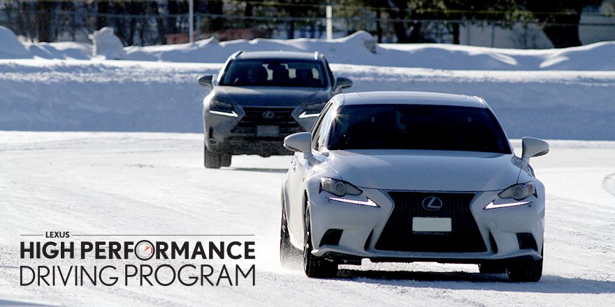 lexuscanada's tweet photo. Get outside and enjoy the winter driving experience at the Lexus High Performance driving program: https://t.co/LyE58r9bR5 #HPDP https://t.co/1dYlpHIy4b
