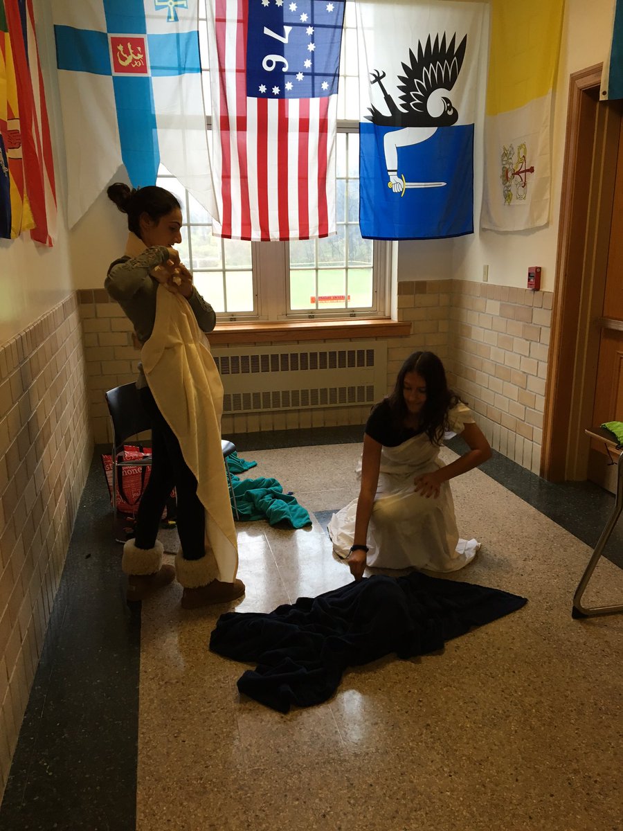 English 212-Silver students prep for The Odyssey w Greek god/goddess role play  #scarsdalehspride #scarsdalepride