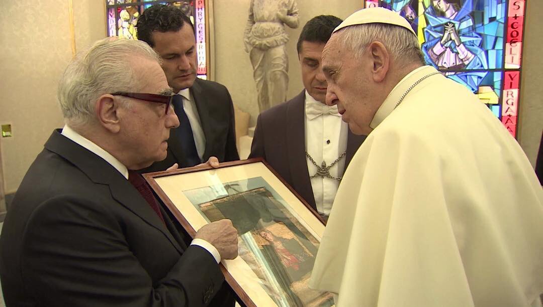 michaelshure's tweet photo. Pope to Scorsese: "I like this. One dog goes one way, the other dog goes the other way, and this guys saying 'what do you want from me?'" https://t.co/6BEqDojkwG