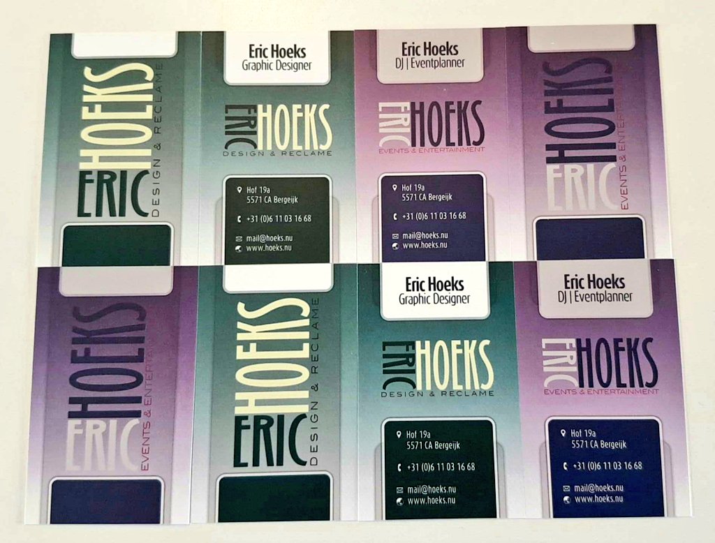 HoeksDesign's tweet image. Visitekaartjes nodig? Profiteer nu van deze aanbieding.. 500x 400grams incl. Mat-laminaat en ontwerp voor €49,95 #hoeksdesign #openingsactie