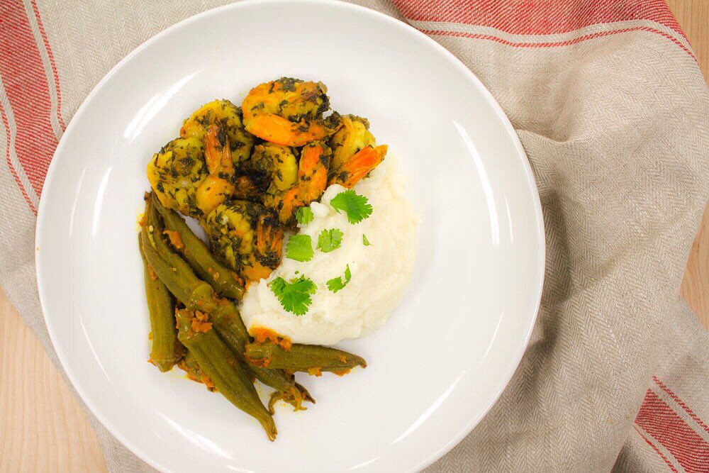 #ICYMI: We have NEW menu items! Chef Hamid really knocked it out the park with his Tamarind Shrimp, Mashed Potatoes and Okra.