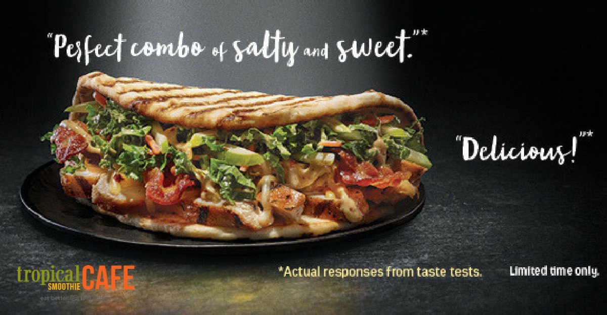 TscSpringhill's tweet photo. "This is - by far - my FAVORITE Tropical Smoothie Cafe Flatbread! Is it wrong to eat one every day and still want more?" Judy
#FlatbreadLove https://t.co/WOXy6CFqON