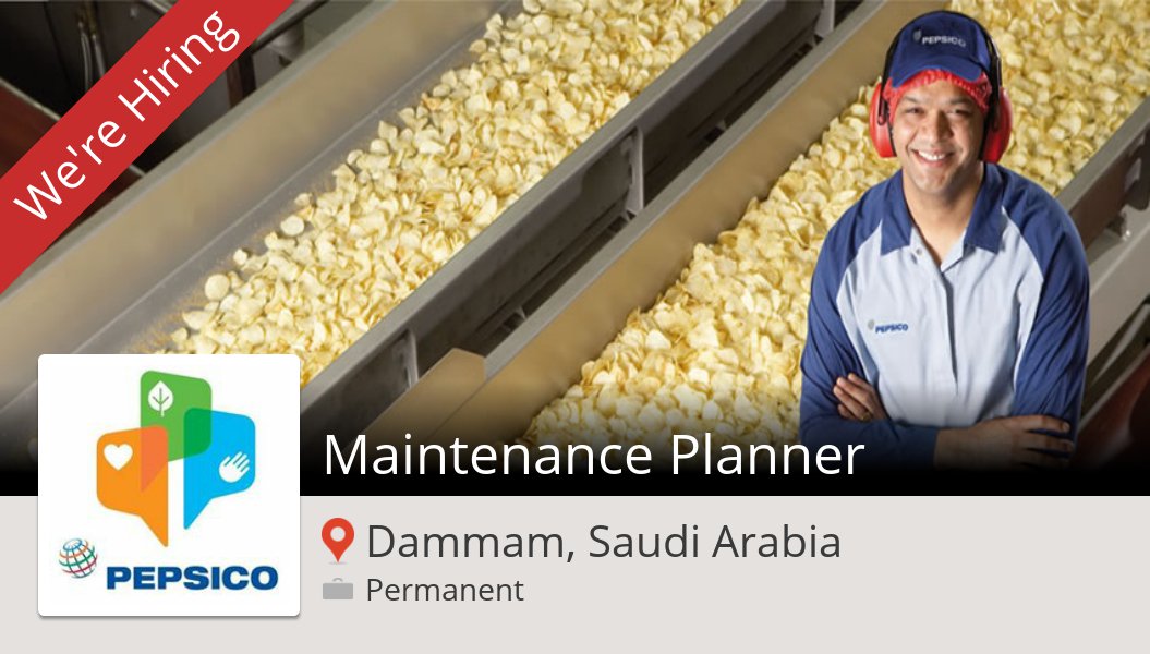 Apply now to work for #PepsiCo as #Maintenance #Planner in #DammamSaudiArabia! #job workfor.us/pepsico/6p4xx8