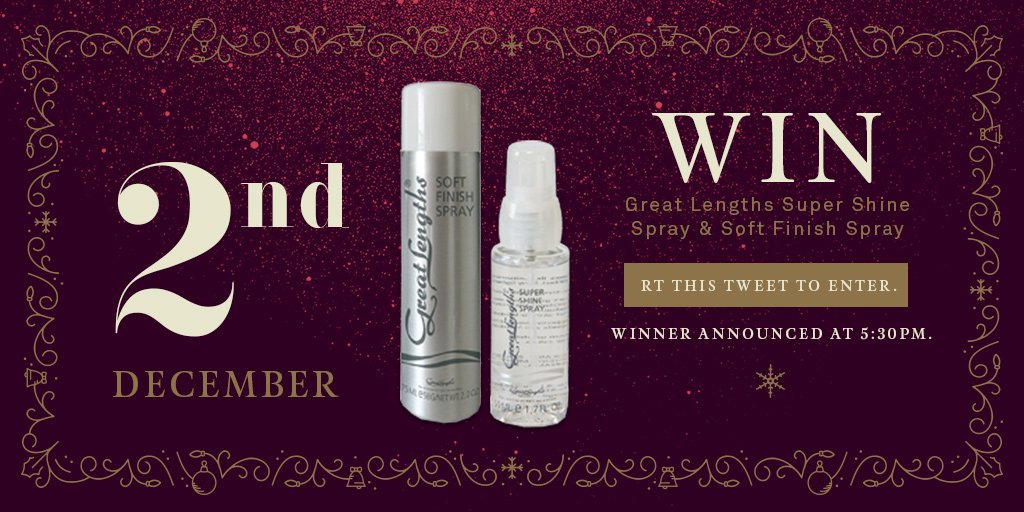 GreatLengthsUK's tweet photo. Retweet this post for your chance to win today's prize! Winner will be announced at 5:30pm! #GreatLengthsUK #Areyoutheone #12daysofelegance https://t.co/pEm3xIBtgV
