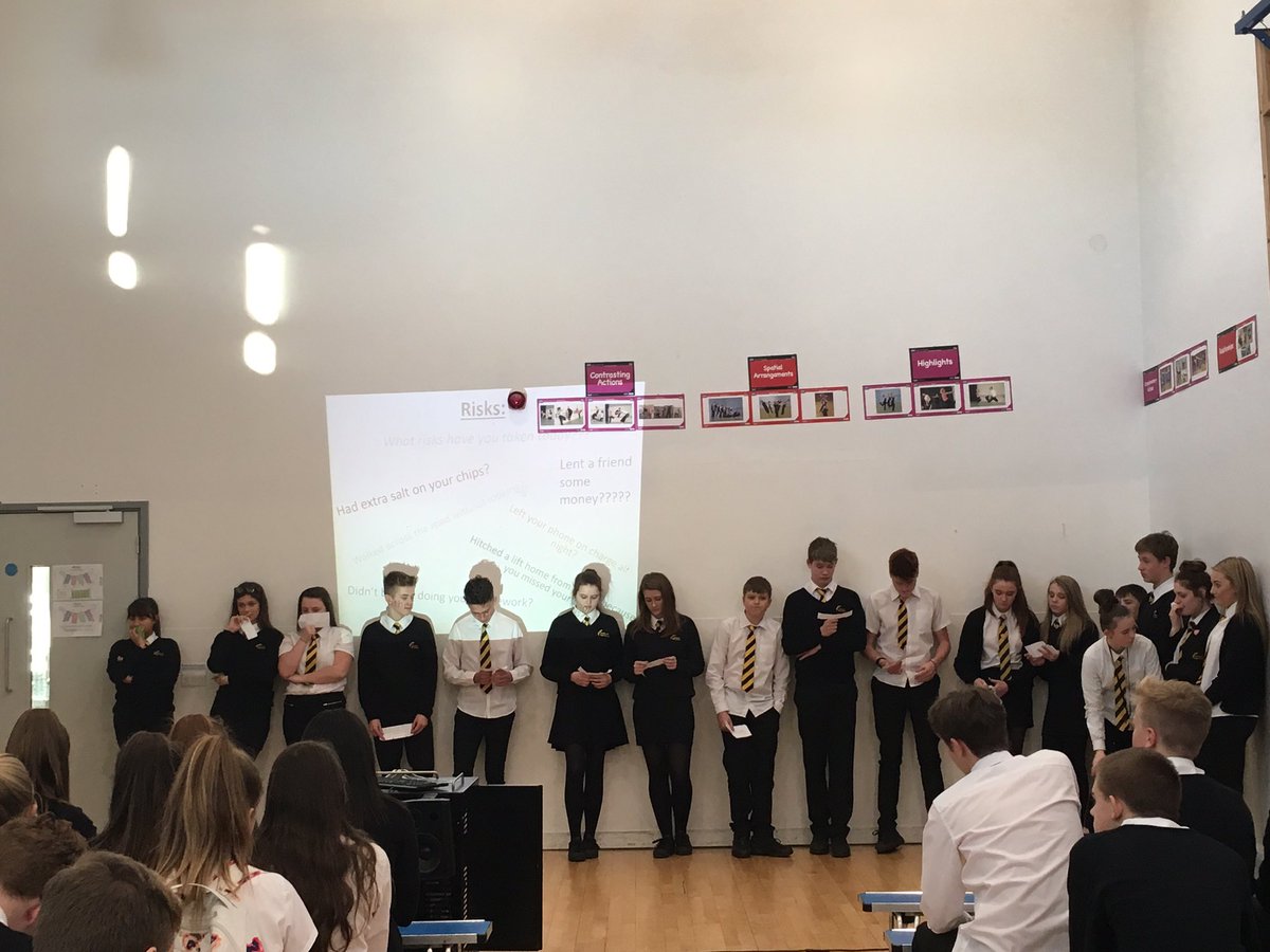 Pryderi_NHS's tweet photo. Diolch i PR-JK for a brilliant assembly on Risk Taking - what risks have you taken today?@NewportH #takeachance https://t.co/Wlcam5B1Rh