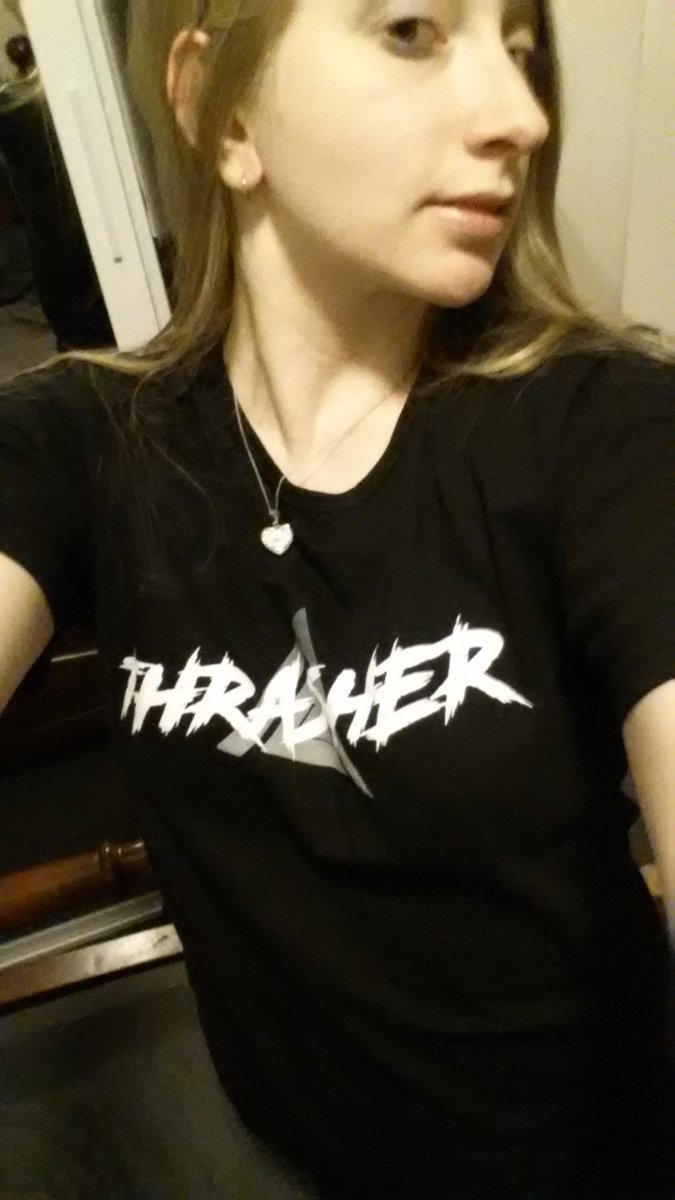 DuskLucy's tweet photo. Been wearing my favourite shirt again! (Most comfy one I own XD) Thanks heaps @kthrash @GhostCircus_ #thrashcircus https://t.co/ZLEAJ1uGwN