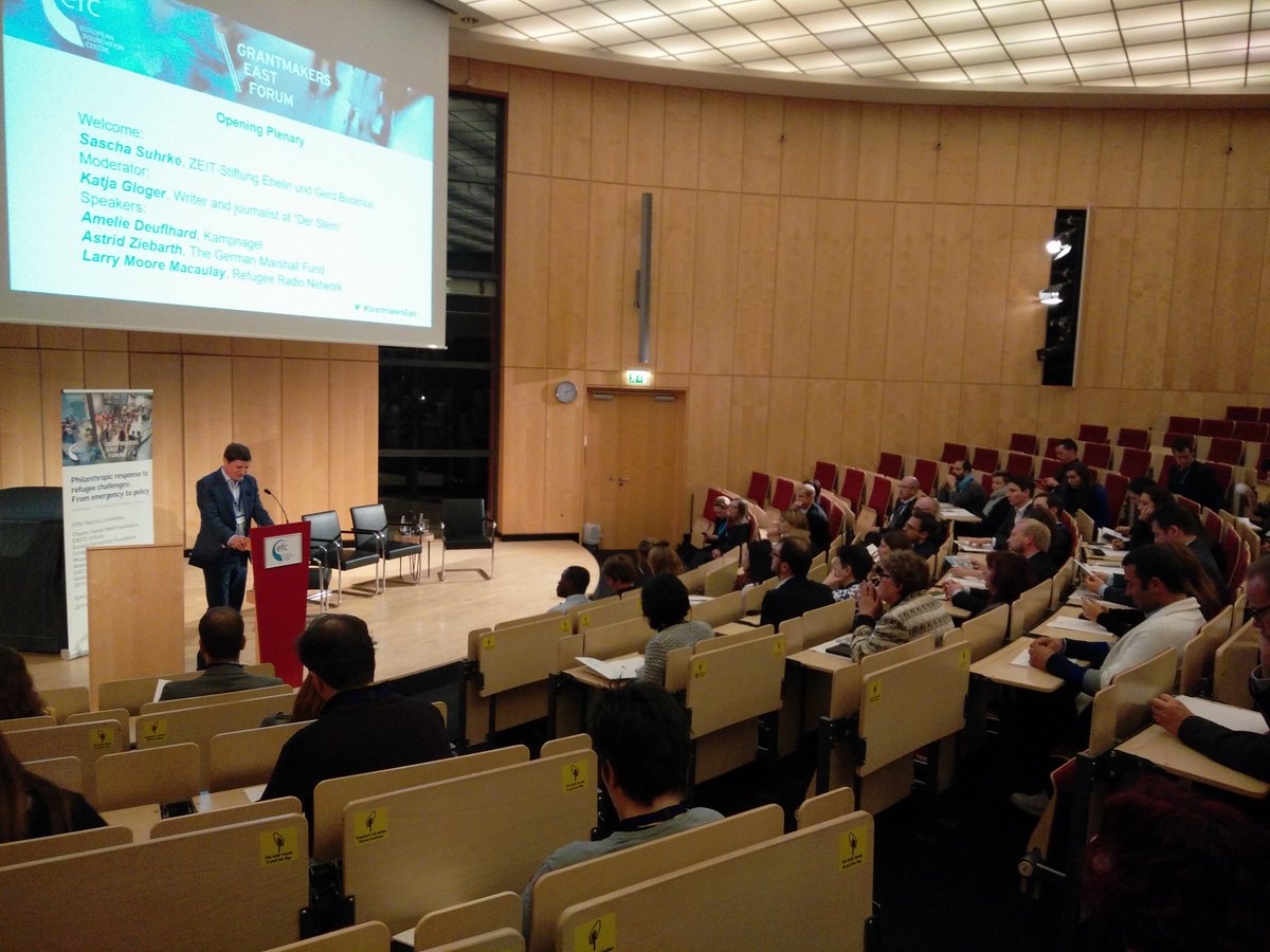 GEF 2016 has started! Philantrophy response to refugee challenge: from emergency to policy #grantmakersEast #europeanfoundationcentre