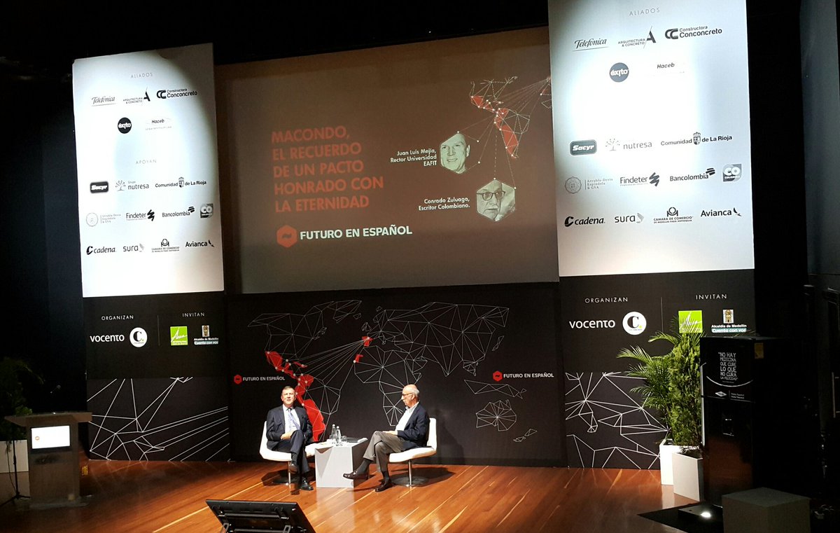 futuroenespanol's tweet photo. Macondo, el recuerdo de un pacto honrado con la eternidad.
Conversan Conrado Zuluaga y Juan Luis Mejía.
#FEE16 https://t.co/eMr2QNqVNl