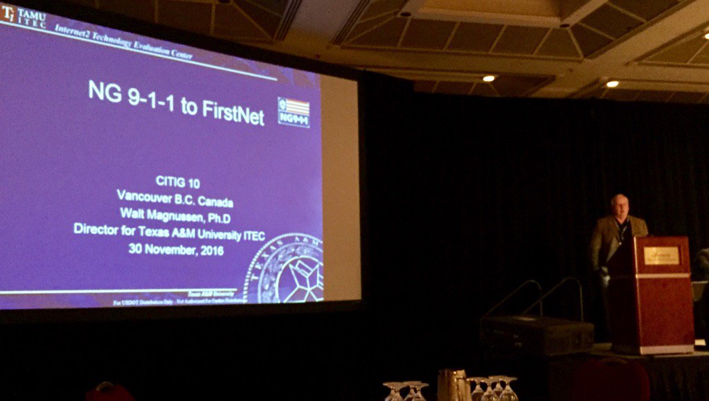 billschrier's tweet photo. Walt Magnussen @WMagnussen #CITIG10 - "We are doing #NG911 at the speed of a fast glacier but #FirstNet is helping." https://t.co/ib5tSDnDcy