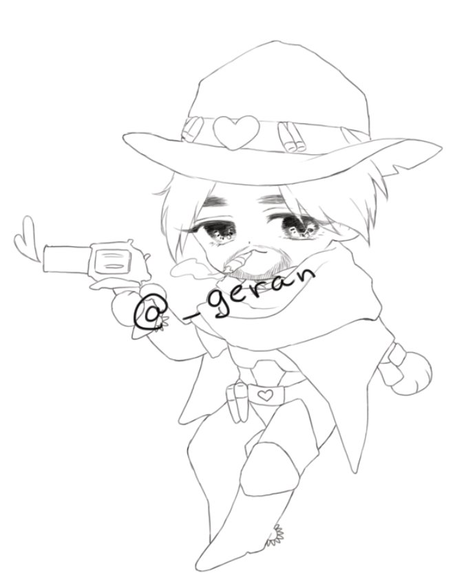 uhhhh heres lineart for hanzo n mccree... *draws one line and gives up to play ow*