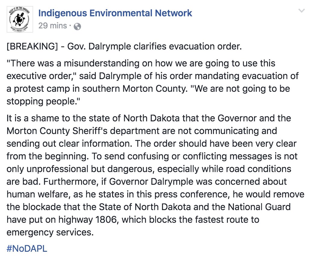 IENearth's tweet photo. A couple of words from us on @DalrympleforGov's "misunderstanding" which he discussed in a press conf. today #noDAPL https://t.co/lhOnMh47c7