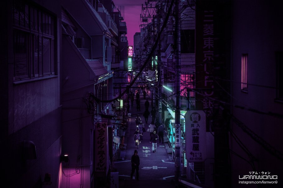 liamwong's tweet photo. #Cyberpunk Vibes 💜💙💜💙 / More at: https://t.co/vfAJ3mSzDn https://t.co/6A71xiISfR