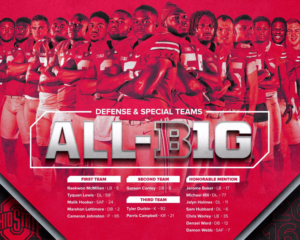 At least one Buckeye represented at every position. Says a lot about this team! GO BUCKS!