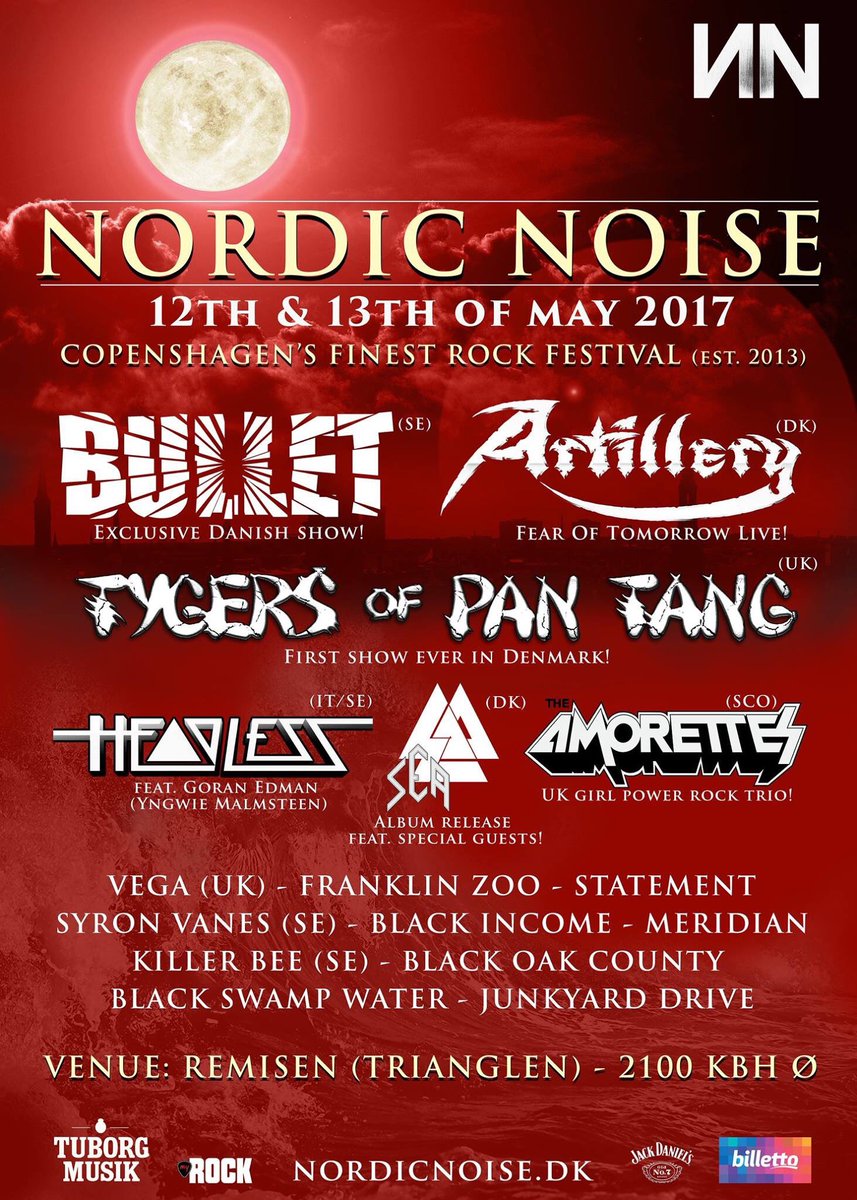 Denmark! We're coming to get you!
Nordic Noise Festival 2017
@XrayTouring @OffYerRocka @noisemerch 
#Denmark #targetrecords #copenhagenrock