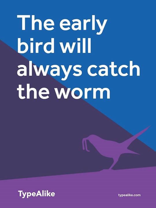 TypeAlike's tweet image. Do you want to catch the worm? #typealike #limitedprints #prints typealike.com