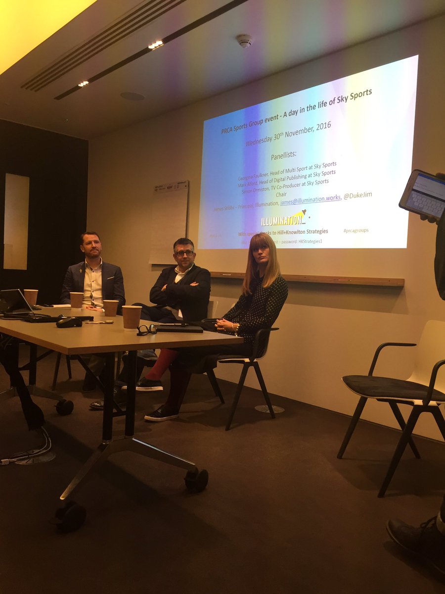 RaRaInTheVeld's tweet photo. Thank you @AlfieSport @SimonOrmiston and Georgina Faulkner for talking today at our @PRCA_UK - A day in th life of @SkySports #PRCAGroups https://t.co/a7XJGIfyeB