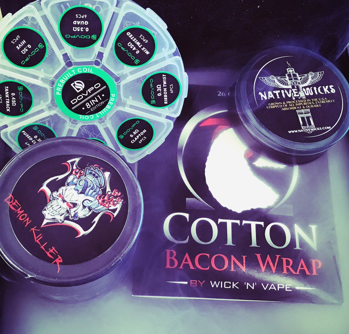 EffervesceVapor's tweet photo. #wickandwire #wednesday supplies are a plenty. 😂💨✌🏻️ #vapers #vapenation #vapeshop #vapedaily  #vapelife #vapefam #vapeon #vapefriends https://t.co/WSCOHp2Cy1