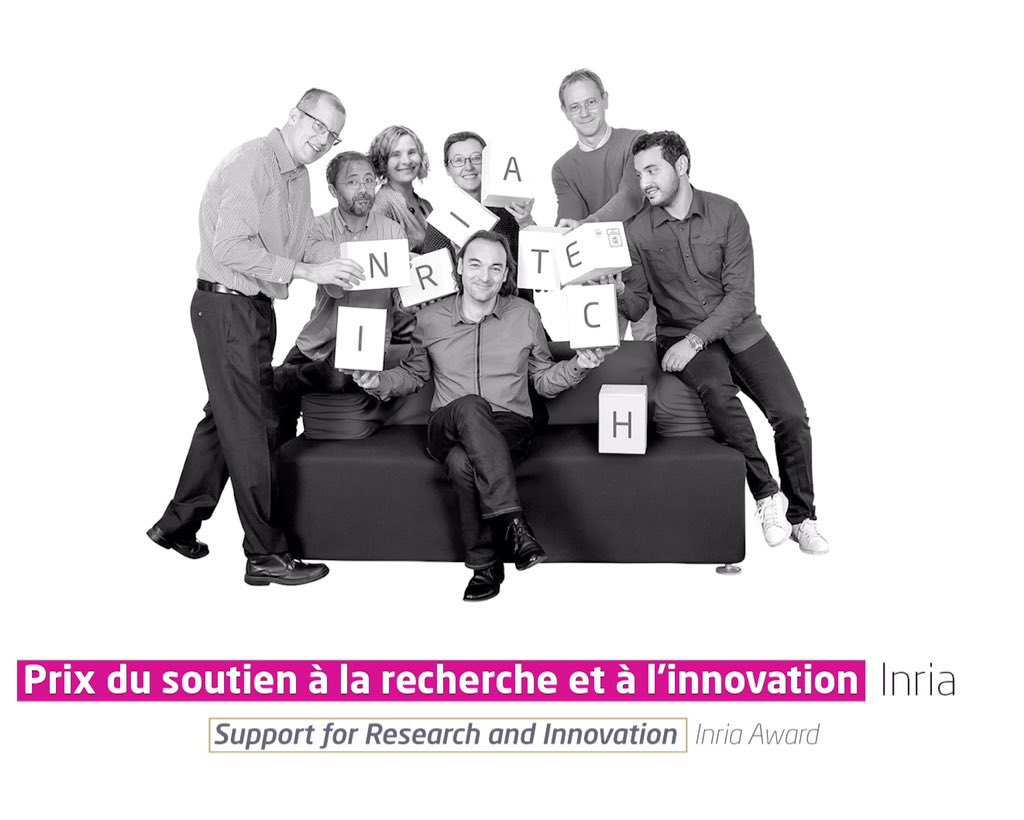 Inria_Lille's tweet photo. Bravo à l'équipe #InriaTech (services, ingénieurs, chercheurs et direction) #PrixInria2016 https://t.co/8UqblVrqkc https://t.co/01AFkgxql7
