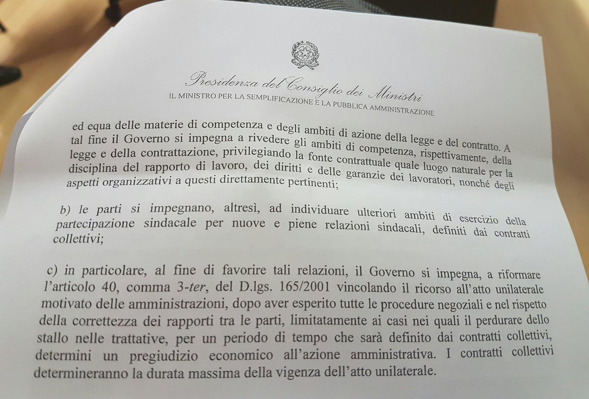 rossettifp's tweet photo. "...la fonte contrattuale quale luogo naturale per la disciplina del rapporto di lavoro..." 
Un cambio auspicato da tempo
#ContrattoSubito https://t.co/kXBJJQkyx4