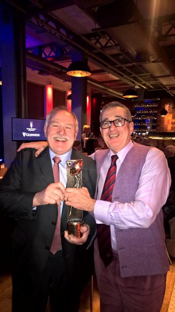 Jarlath Daly (@daly_art) on Twitter photo Great night at the <a href="/GuinnessIreland/">Guinness Ireland</a> Rugby Writers Awards last night. Awardingqualitywithquality #dalyart #rugby #munster #bronze Great night at the <a href="/GuinnessIreland/">Guinness Ireland</a> Rugby Writers Awards last night. Awardingqualitywithquality #dalyart #rugby #munster #bronze