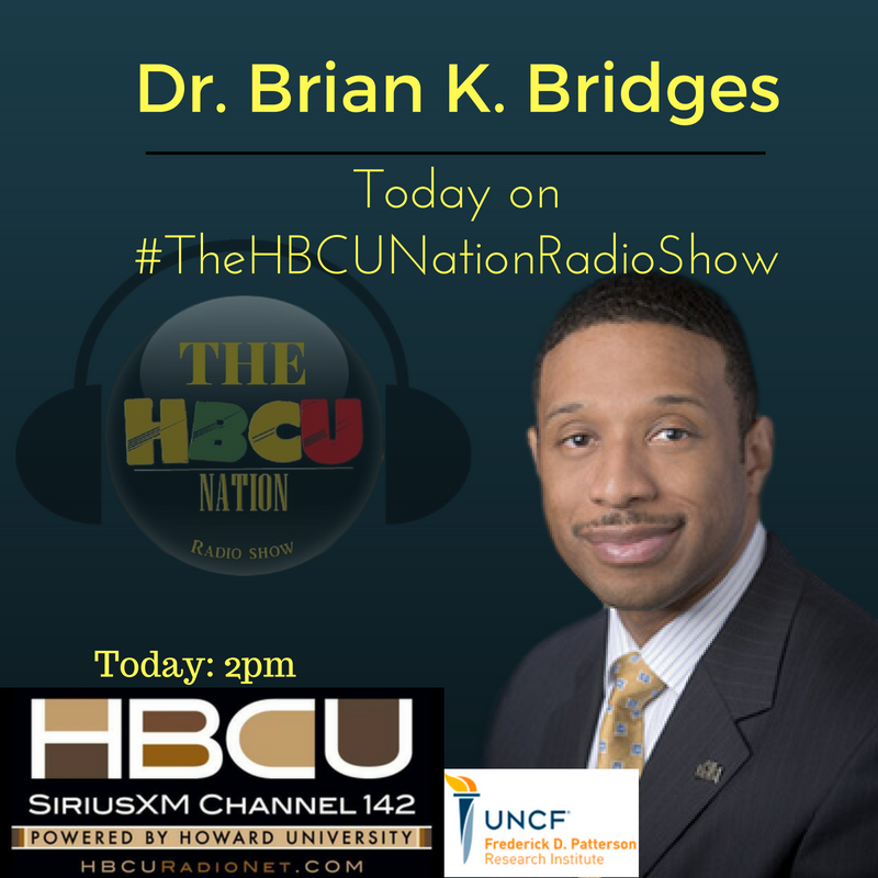 AERay_Sr's tweet photo. @BBridgesPhD of @UNCF #FDPRI is now on #TheHBCUNationRadioShow with me on @HBCUSiriusXM142 Join us #NowPlaying! https://t.co/YiM3bMD16P