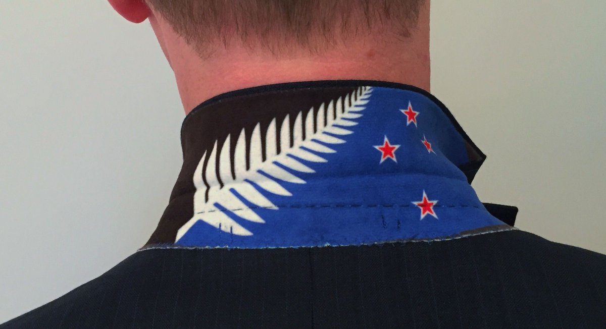 bullishbespoke's tweet photo. A bespoke under collar to support the alternative New Zealand Flag 🇳🇿 #bespoke #tailoring https://t.co/VLzGEompNp