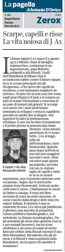 piegodilibri's tweet photo. #ImperfettaForma di @jaxofficial รจ proprio piaciuto a #DOrrico: voto Zerox su @La_Lettura
@Librimondadori @Stoleggendo @Pippoevai @Maper6 https://t.co/9xljIyEw0R