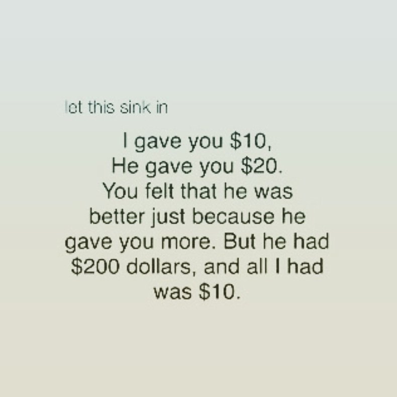 Mark 12:44  for they all put in out of their abundance, but she out of her poverty put in all that she had, her whole livelihood."