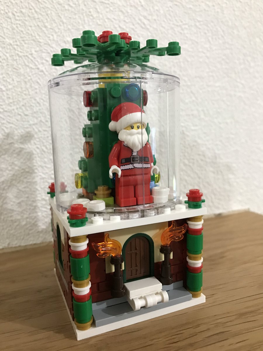 JevoUK's tweet photo. The #Lego Snow Globe looks great, we are going to hide a chocolate in the drawer on Christmas Eve &amp; see if Santa 🎅 can find it😀 @LEGO_Group https://t.co/1fqned1Ont
