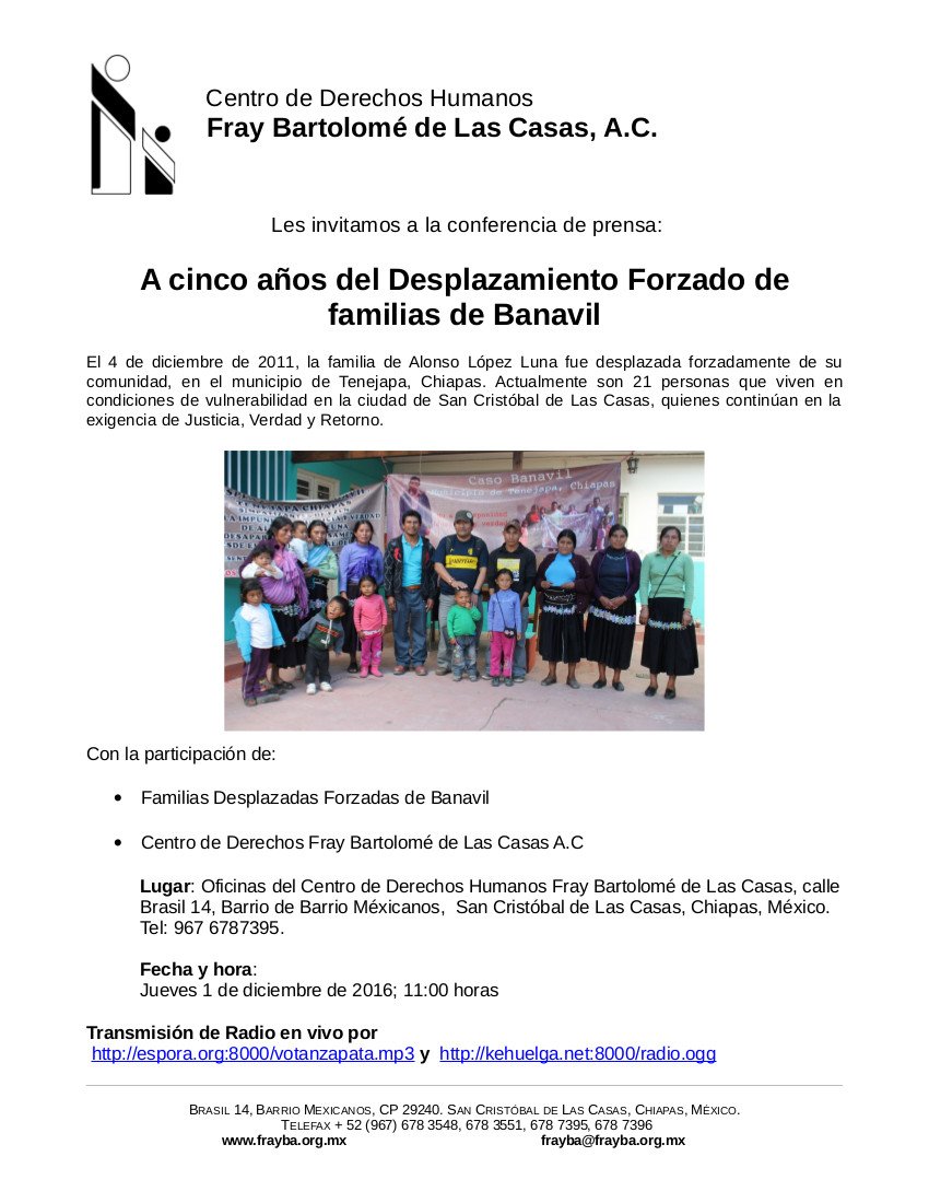 chiapasdenuncia's tweet photo. #NoAlDesplazamientoForzado 5 años de Impunidad #Banavil Escucha por: https://t.co/3aUnm1zHhs y https://t.co/MT8epLW1zd https://t.co/KrB02Ad1Az
