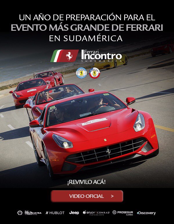 FerrariClubAR's tweet photo. #IncontroSudamerica @FerrariClubChil https://t.co/ywgLzwibeP https://t.co/GDvVpSF4Dy