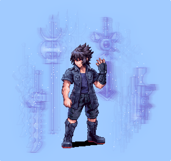 ahruon's tweet photo. While I'm downloading the patch, here's the Noctis #pixelart I made time ago. https://t.co/tPE3FWbaUL