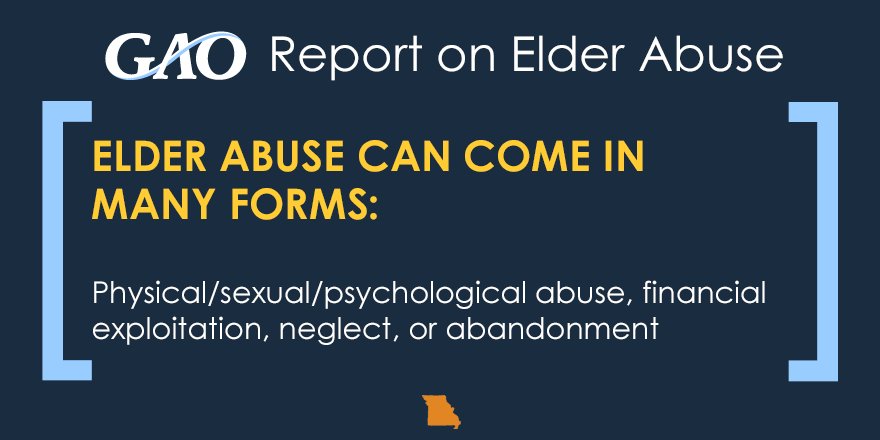 McCaskillOffice's tweet image. According to the National Center on #ElderAbuse, it is not uncommon for an abused older adult to suffer several types of abuse.