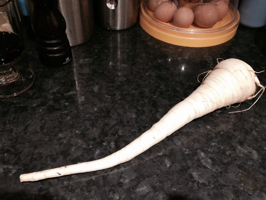 MartinHGames's tweet photo. V odd- right beside the triffid parsnip (now simmering in a stew.. Mmm!) was this fine beauty (I wk to go incubator) https://t.co/qiWjfRXJx8