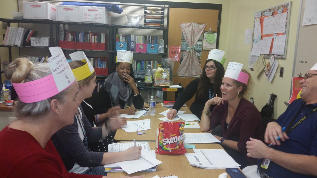berryjaguars's tweet photo. Fifth grade having fun learning Total Participation Techniques to implement in their classrooms. # headbands
# opensort #inductivelearning https://t.co/AL4H3LJArS
