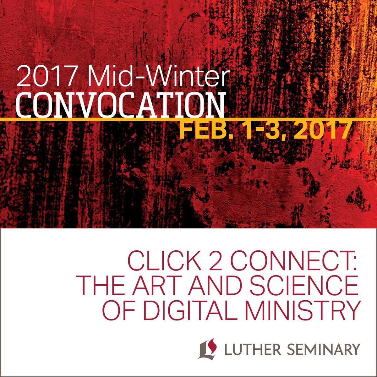 LutherSeminary's tweet photo. Learn about leveraging digital tools for the sake of the gospel at our Mid-Winter Convo! #LSConvo2017
https://t.co/mO0fHHFD2O https://t.co/cdESzQrIsa