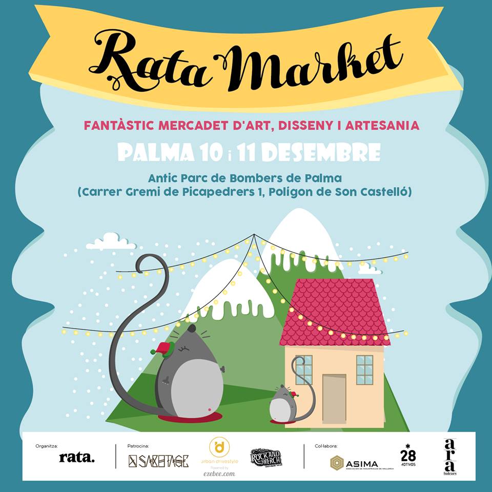 Estamos encantados de anunciaros que pronto estaremos en el #RataMarket de Navidad. Artesanía, música, comida... ¿quién da más?