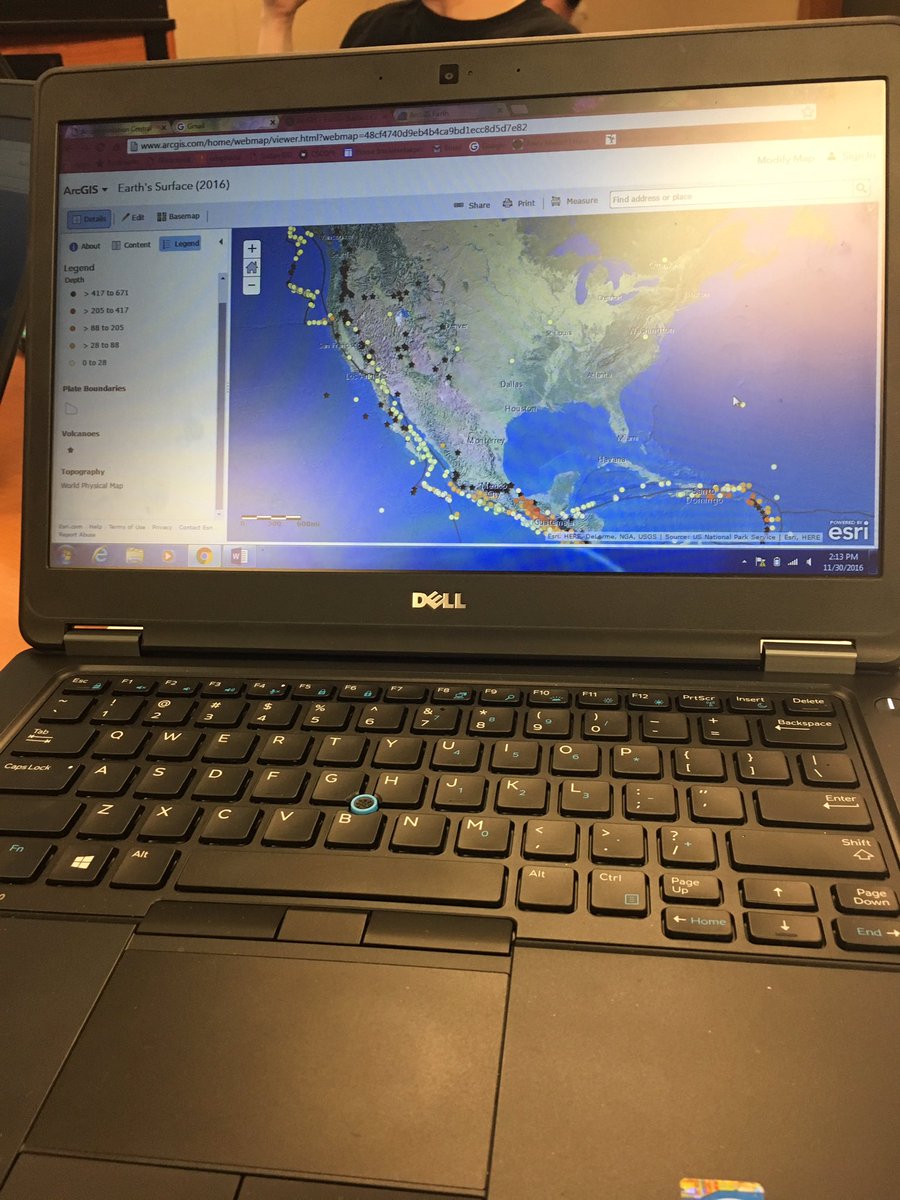 coachmoe42's tweet photo. Lil ArcGIS exploration of volcanic eruptions and earthquakes...#esc17trc https://t.co/p8Pnv7SvcY