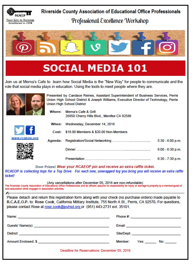 Register for our "Social Media 101" workshop and spread the word!