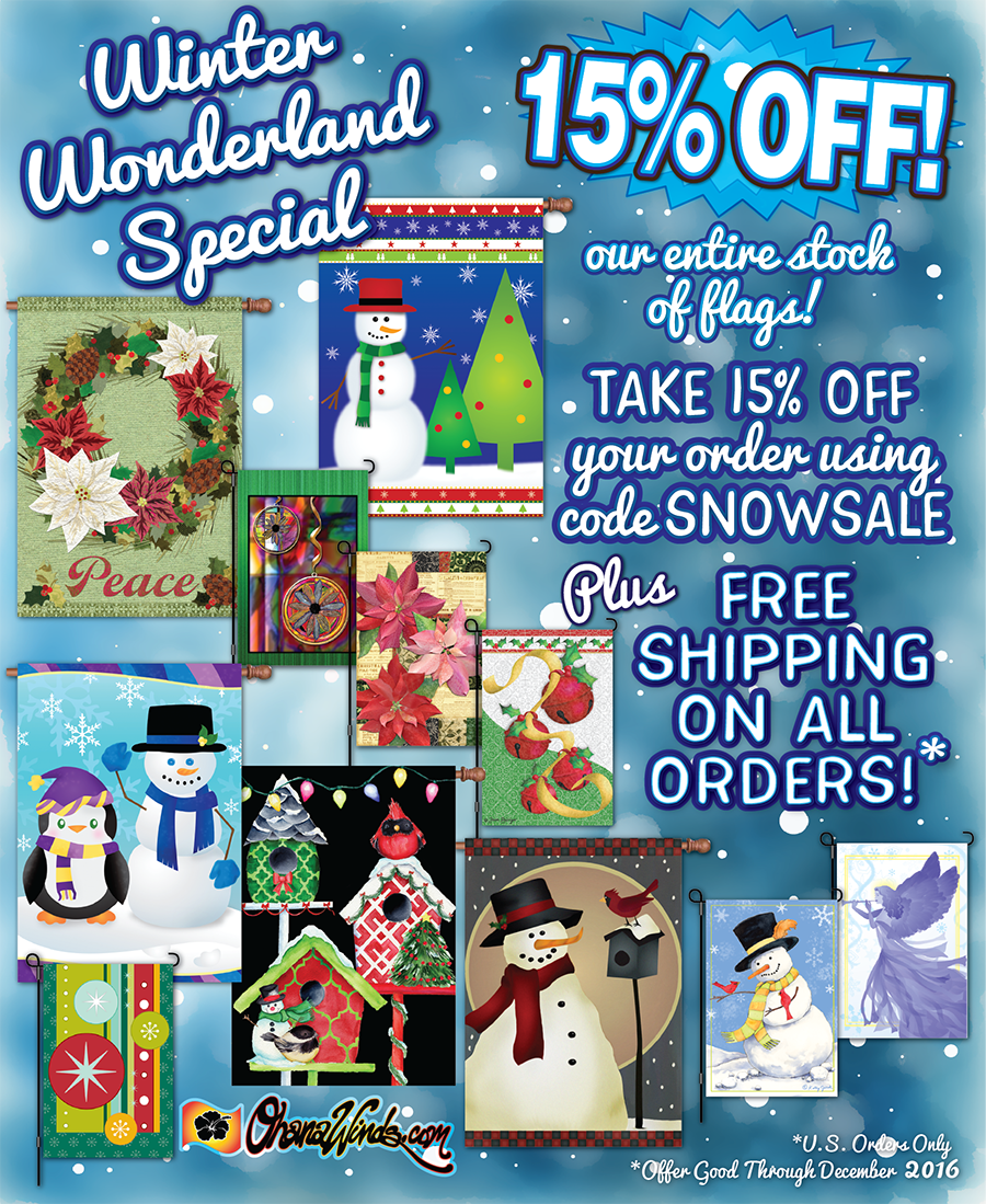 OhanaWinds's tweet photo. #ChristmasFlag #holidayshopping Christmas Flags at #Discount prices! #gardenflag #flags https://t.co/X8BxlNVq3a