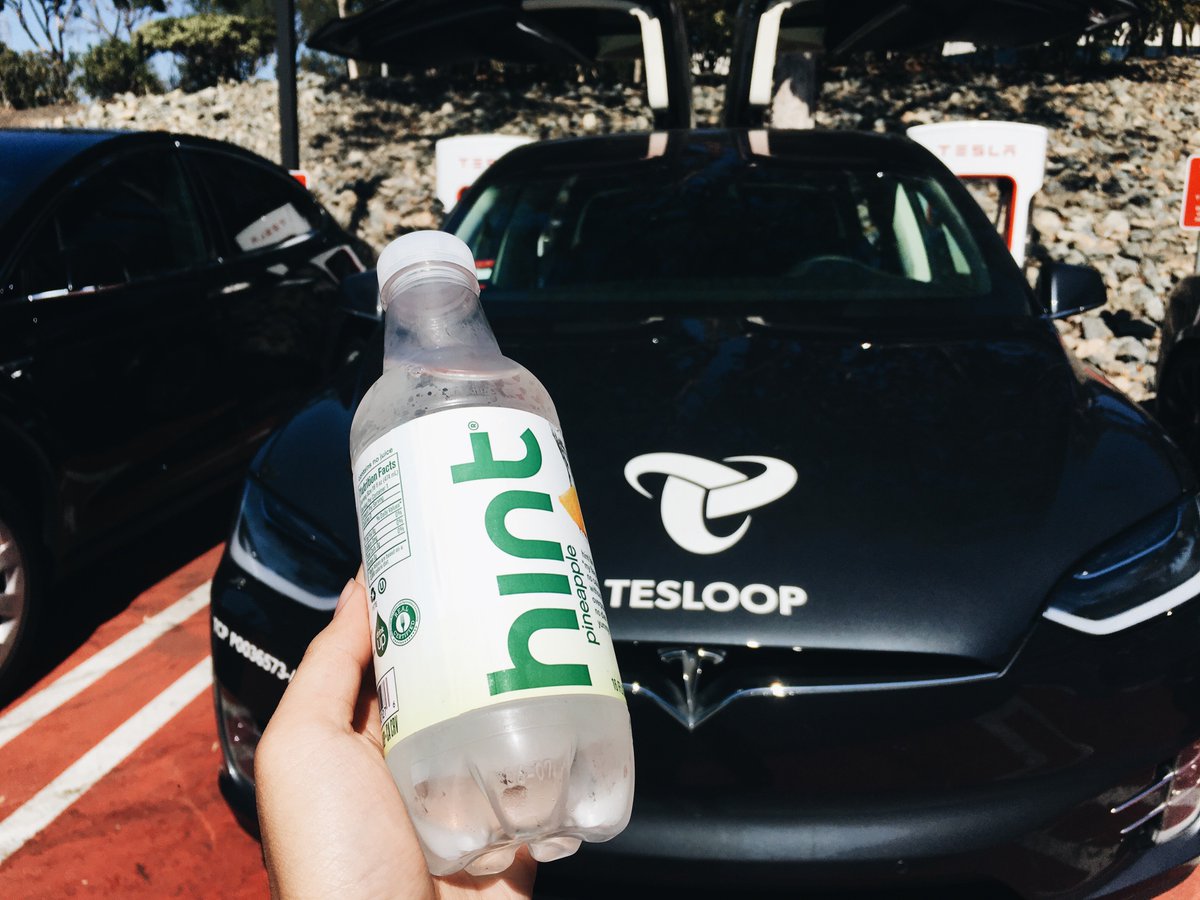 tesloop's tweet photo. Sustainable and refreshing @hintwater #DrinkHint #Teslove #HintWater https://t.co/PhNblKTa94