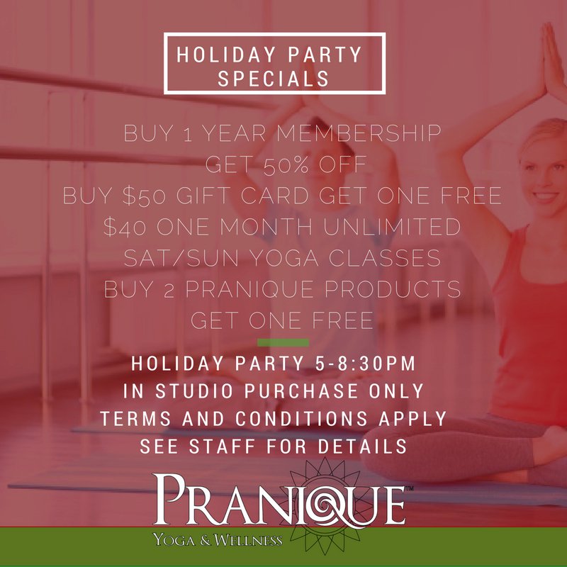 Praniquecenter's tweet photo. Celebrate tomorrow night at our Holiday Party 5-8:30pm! Give the gift of Yoga this year! #pranique #yoga #holiday #shopping #wellness #tampa https://t.co/3NCfbfK5HP