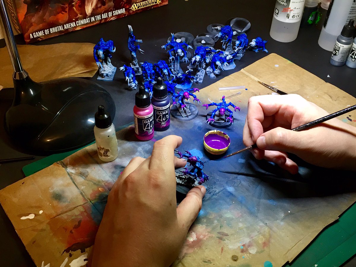 ultimatecoddy's tweet image. In the meantime, powering on with my #warhammer #40k #SpaceHulk Challenge 👊 @Games_Workshop1 #genestealers