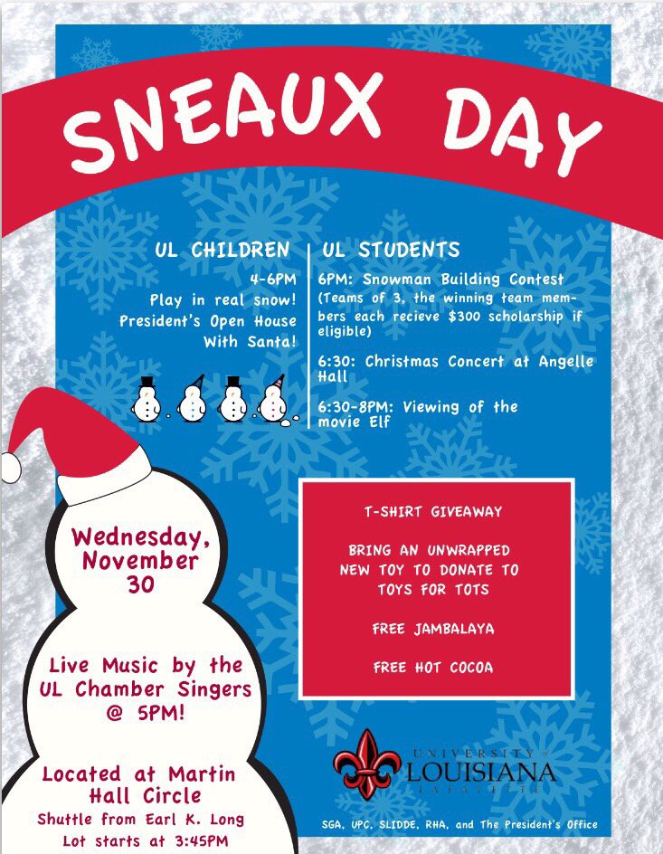 ifc_ul's tweet photo. Come out to kick off this Holiday season tonight for Sneaux Day! https://t.co/EQwAYmQhnC