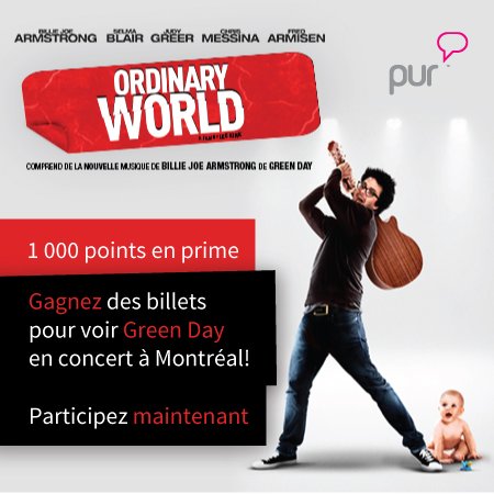 purCanada's tweet photo. #GAGNEZ des billets pour voir @GreenDay en concert à Montréal!
https://t.co/vif9hjmQh0 https://t.co/YdgTK7CRRG
