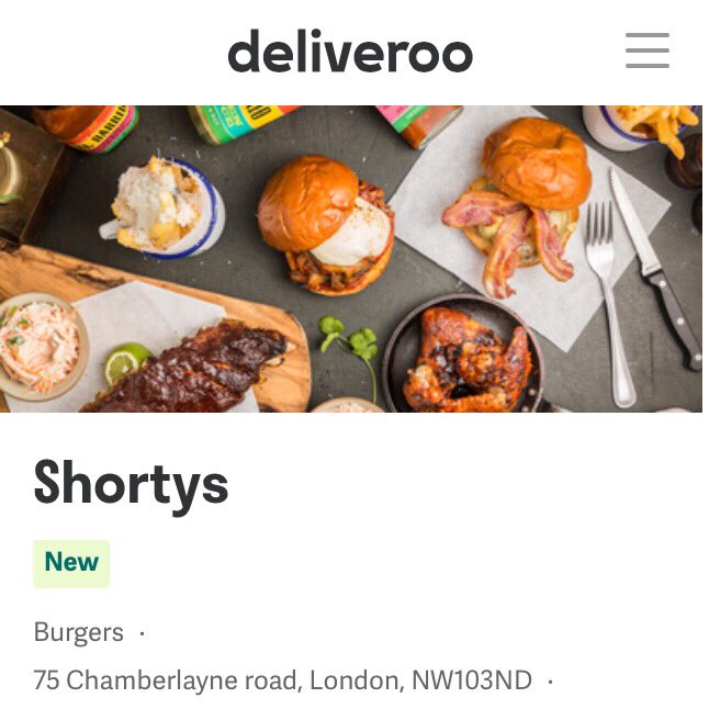 If you don't fancy heading out you can order #Shortys on <a href="/Deliveroo/">Deliveroo</a> #Burgers #Ribs #KensalRise #QueensPark #NW10 #Deliveroo #ArcticBlast