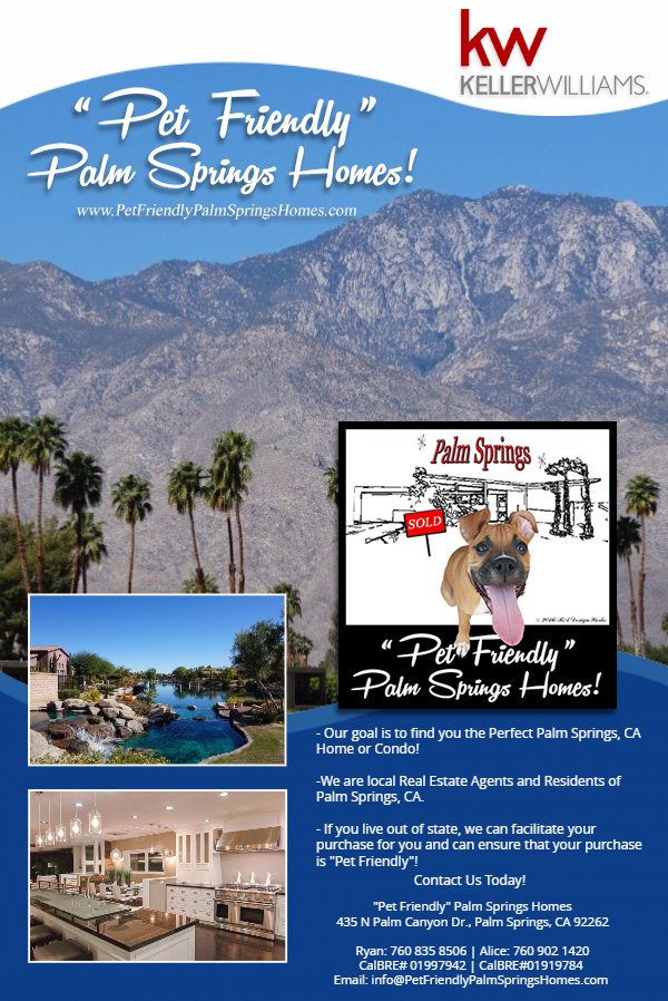 PFModernHomes's tweet photo. We are licensed #RealEstate Agents, in #PalmSprings, CA with a focus on #PetFriendly Palm Springs #Homes &amp; #Condos! #KellerWilliams Realty https://t.co/kwxCC849aB