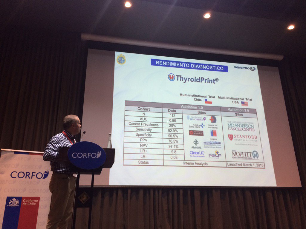 MarcelaAnguloG's tweet image. Encuentro #otlscorfo nominados #premiosTT PUC Dr HGonzalez Kit diagnóstico de cáncer de tiroides spin off @genepro