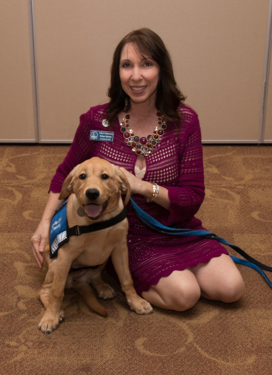 swatnetworking's tweet photo. SWAT Networking has a beautiful SWAT dog! Her name is Sadie. She is an official @SEGuideDogs. Come to a meeting, you might see her. #swatdog https://t.co/wCN8SKRJyc