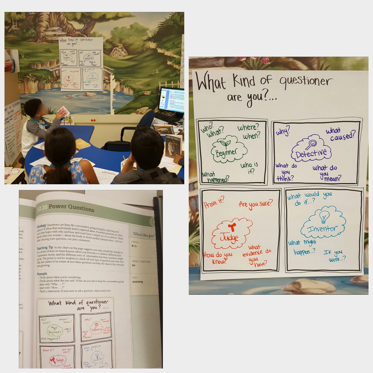 MrsManzoBCPS's tweet photo. Learning how to be different types of questioners #developingskilledreaders #VVPLC @MeganHaberkam https://t.co/Xn8DG0cpw6